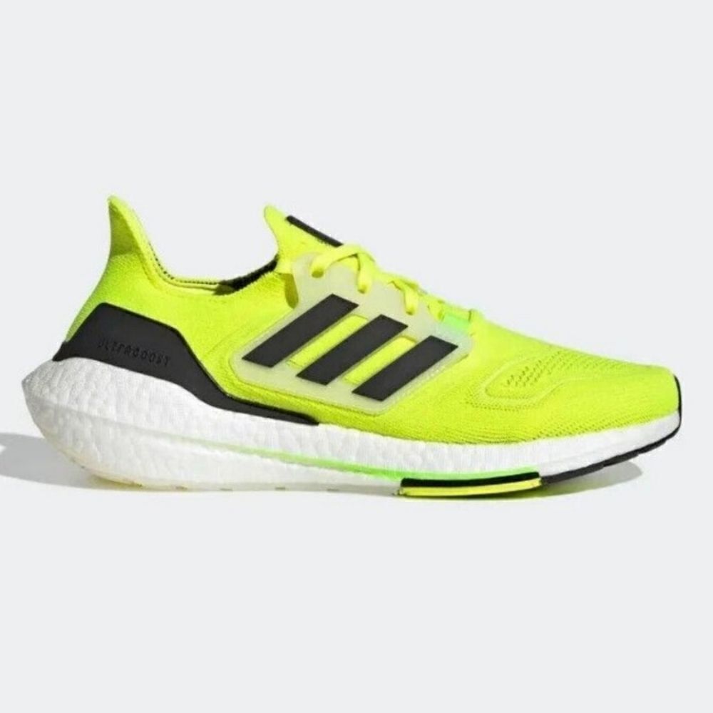Adidas Ultraboost 22 Low Mens Running Shoes Yellow Black GX6639 NEW size 10 - Picture 2 of 6